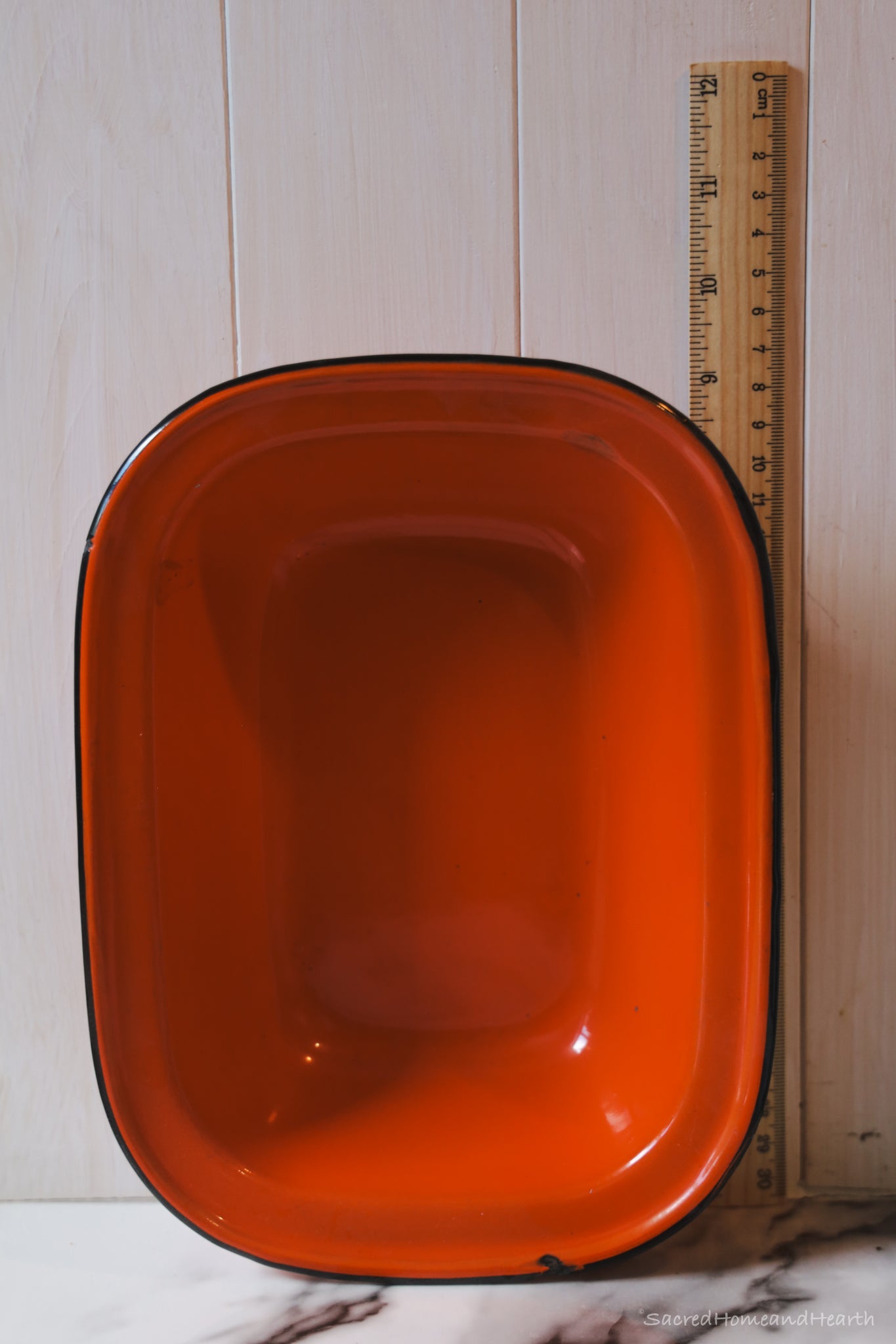 Medium Orange Enamel Platter