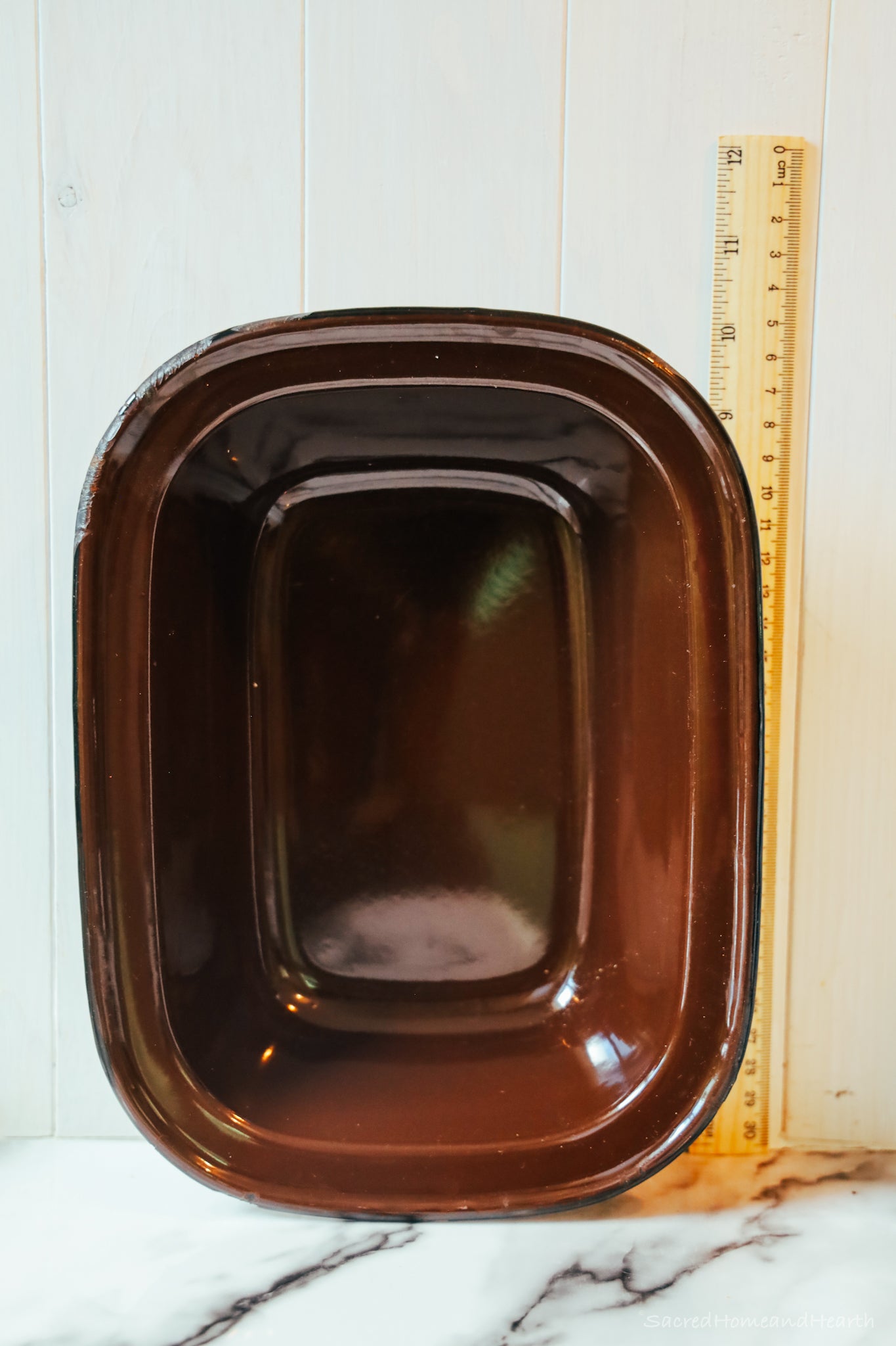 Large Brown Enamel Platter