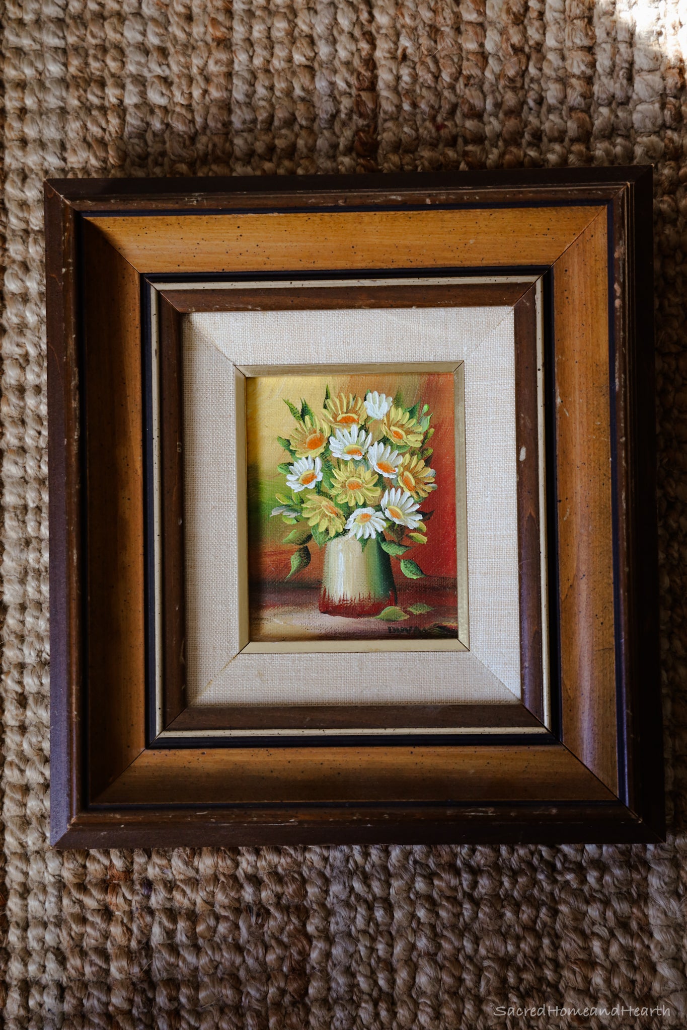 Oil Painting Daisies Frame