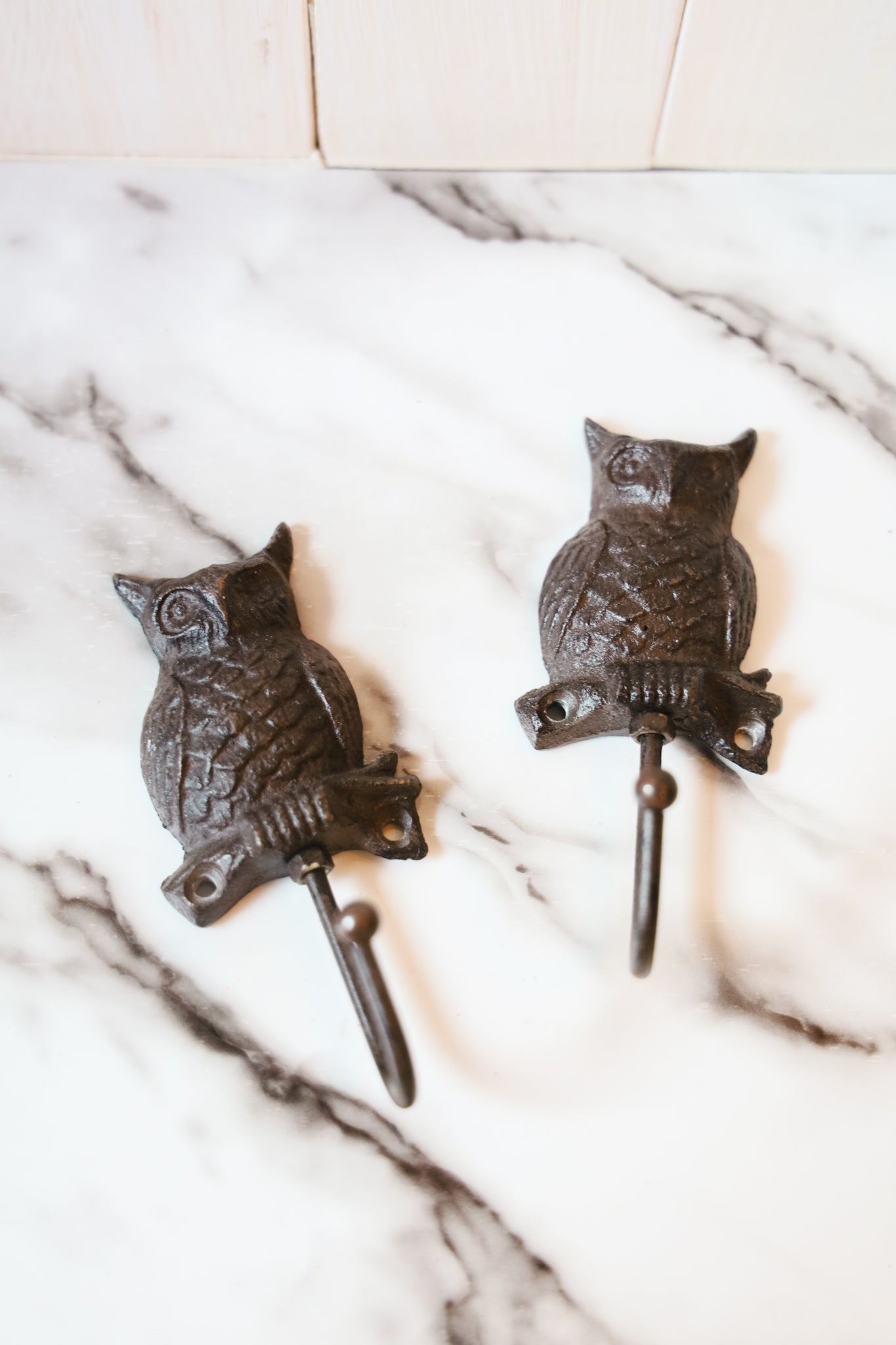 Cast Iron Owl Coat Hooks(set of 2)