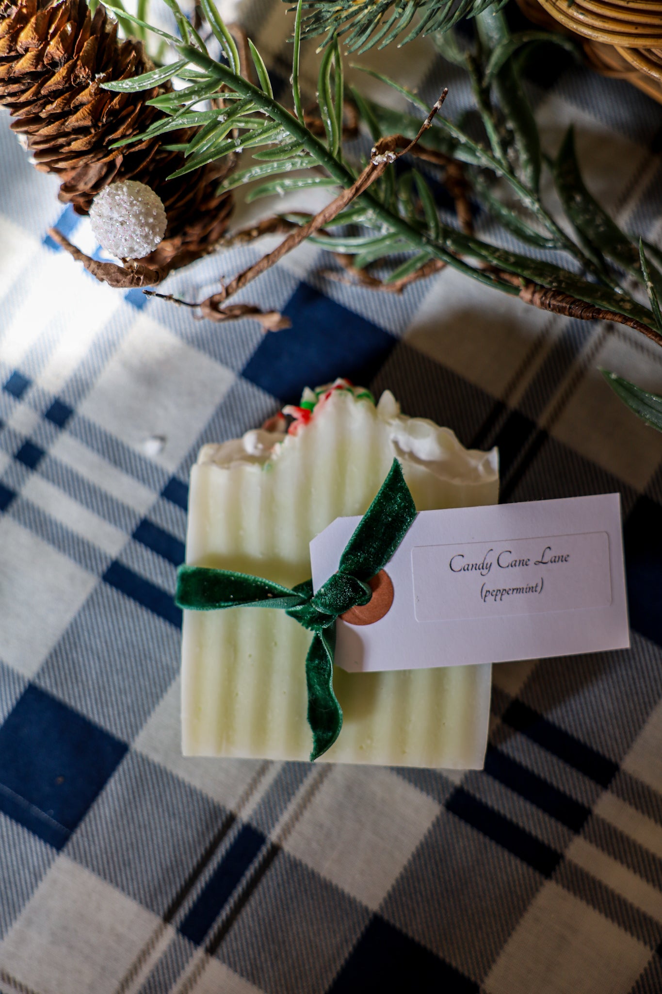 Candy Cane Soap Bar