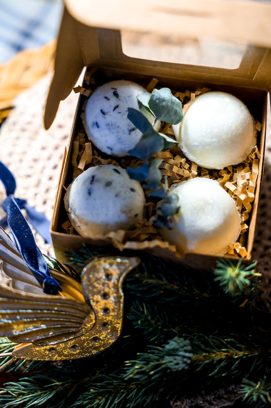 Lavender & Eucalyptus Bath bombs box