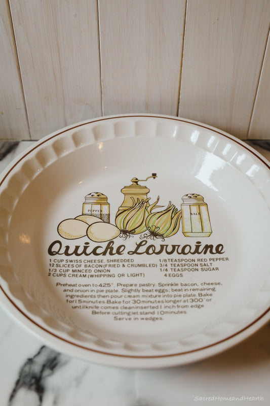 Quiche Lorraine pie plate