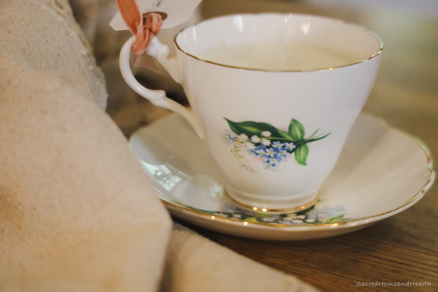 Lily of the Valley Tea cup Candle