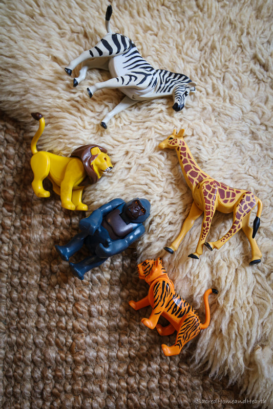 Vintage Safari animals(set of 5)